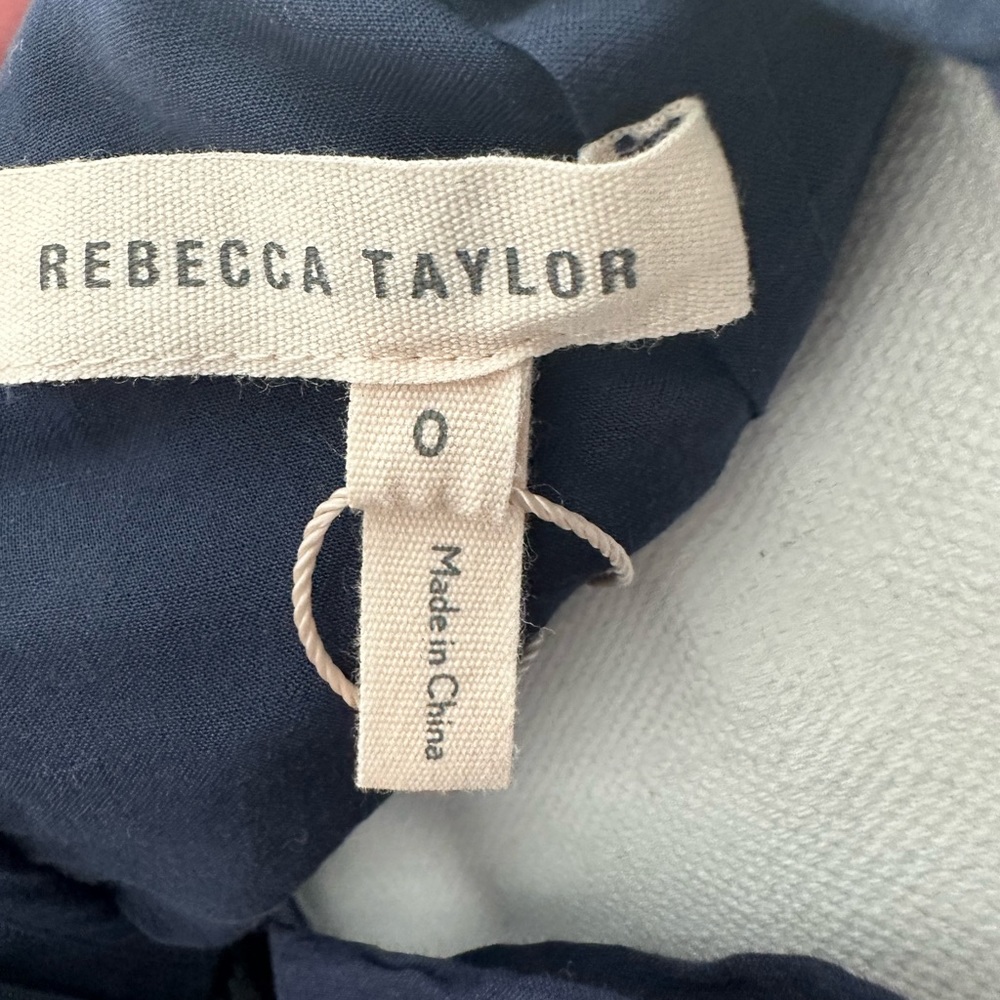 Rebecca Taylor Adrianna Embroidered Eyelet Blueberry Dress - Picture 5 of 6